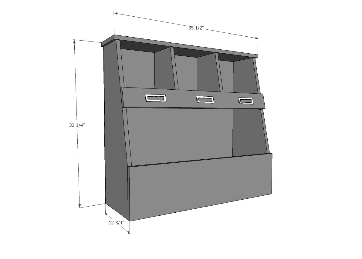 Ana White Toy Storage Bin Box with Cubby Shelves DIY Projects